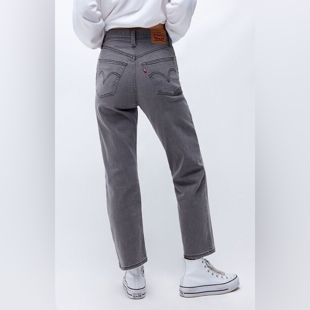 Levi’s Ribcage Straight Ankle Jeans in grey W27 L27 - Picture 12 of 16